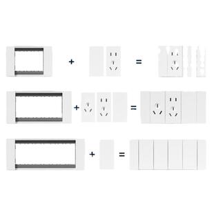 118型开关插座面板墙壁暗装10A五孔9孔10孔15孔多孔四位厨房插座