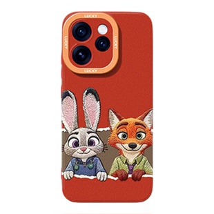 适用opporeno15新款手机壳14pro疯狂动物车13女12带镜子支架11男10pro+全包9por防摔8se7保护套5k探窗狐兔6/4