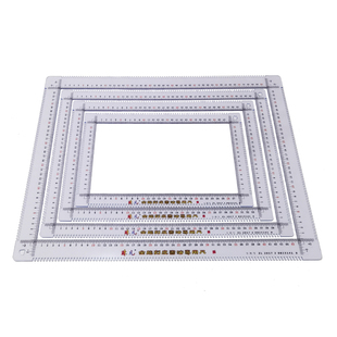 新品经典宽边单卖带线珠儿打格神器全能书法刻度尺9种经典大中小