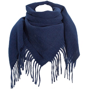 围巾女冬季百搭纯色空调披肩加大加厚保暖四方形大方巾秋季咖啡色