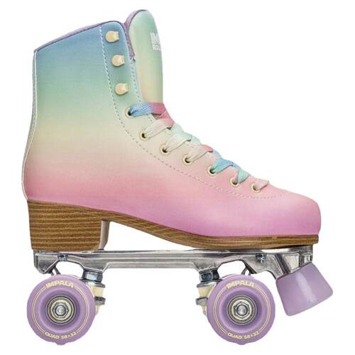 正品代购 Impala Rollerskates旱冰鞋银蓝色双排四轮轮滑鞋女款