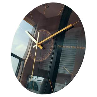 DecoHub黑胶唱片时钟摆件高级感艺术创意钟表摆台式中古装饰客厅