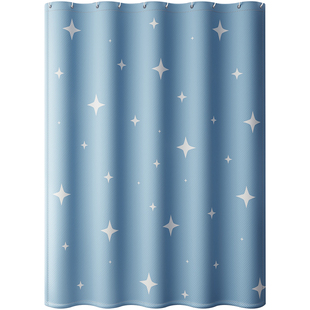 浴室浴帘套装免打孔卫生间防水布厕所防霉隔断帘淋浴帘窗帘门帘子