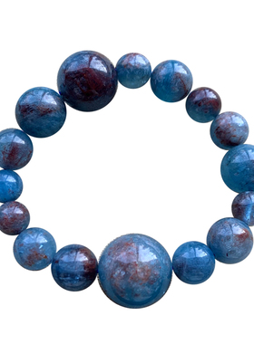 天然岛屿海蓝宝泡泡珠手链男女生