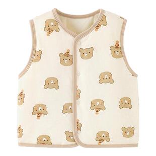 迷你巴拉巴拉男童女童打底背心冬季新款儿童宝宝家居毛绒保暖马甲