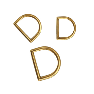 纯黄铜标准无缝D扣 手工DIY皮具箱包背带五金配件纯铜线扣D字扣