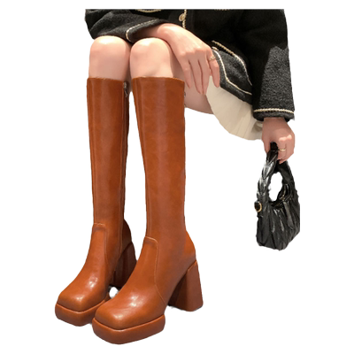 清仓断码高跟高筒靴弹力靴