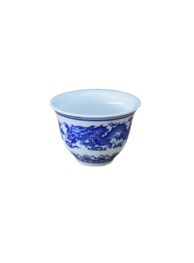 陶德小德盅中式青花祭祀白酒杯