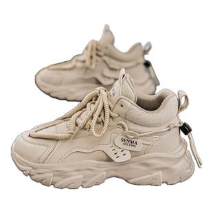 森马男鞋2025新款冬季潮鞋休闲爆款跑步运动老爹鞋加绒保暖棉鞋W