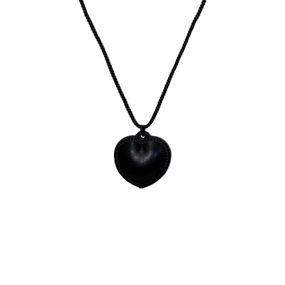 fever同款~秋冬新款黑色爱心项链女小众气质时尚简约百搭高级配饰