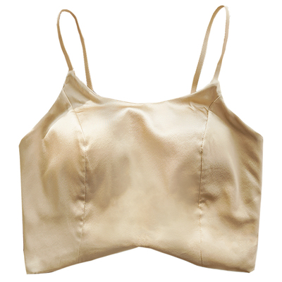 有致双面真丝防走光带胸垫内衣