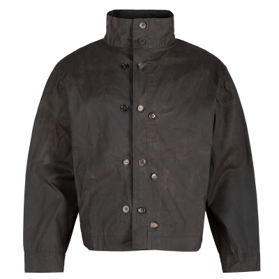OD春复古工装排扣蜡面立领夹克