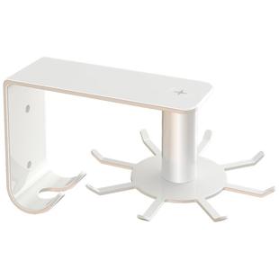 不锈钢厨房旋转挂钩壁挂式厨具置物架锅铲勺子菜板挂架免打孔架子