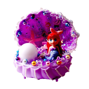 儿童diy夜明珠贝壳美人鱼小夜灯材料包男女孩益智发光手工材料包