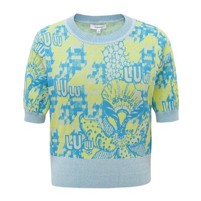 LULUALWAYS我爱露露夏季新款简约清新时尚休闲短款针织套头衫