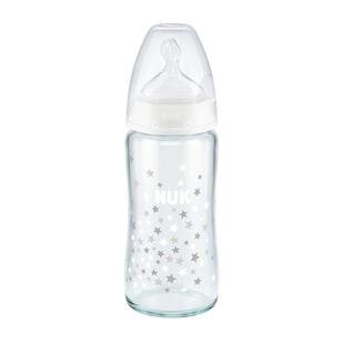 NUK德国感温宽口径玻璃奶瓶婴儿新生0到6个月以上宝宝防胀气奶瓶