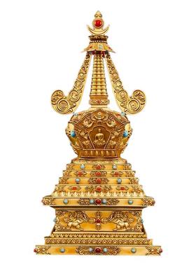 密宗黄铜可开合供奉舍利塔