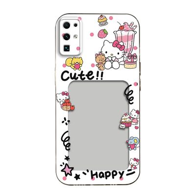 可爱KT猫相框可放照片适用于荣耀30手机壳荣耀30s镜头全包BMHAN10磨砂防摔软壳保护套直边小卡创意新款手机套