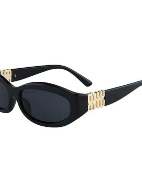 缪家网红同款曲面发箍复古太阳镜