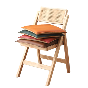 皮革坐垫舒适乳胶软坐垫餐椅卡座垫子办公室久坐记忆棉垫防滑方凳