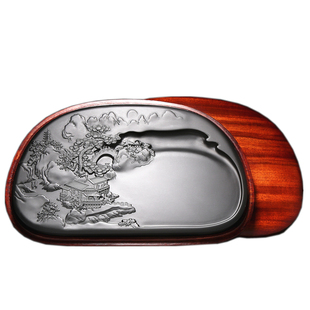 非遗名师老坑砚台/紫气东来/精品原石歙砚高档文房礼品书法绘画端