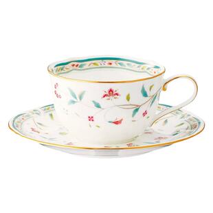 日本Noritake则武Hanasarasa花更纱骨瓷茶杯咖啡杯礼盒装送礼