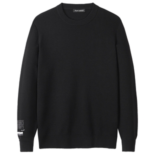 太平鸟男装休闲毛衣时尚毛套衫保暖休闲毛衫时尚袖口提花羊毛毛衫