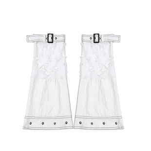 血液供给原创◆疯人院 亚文化弹力破洞排扣可调节腿套袜套堆堆袜