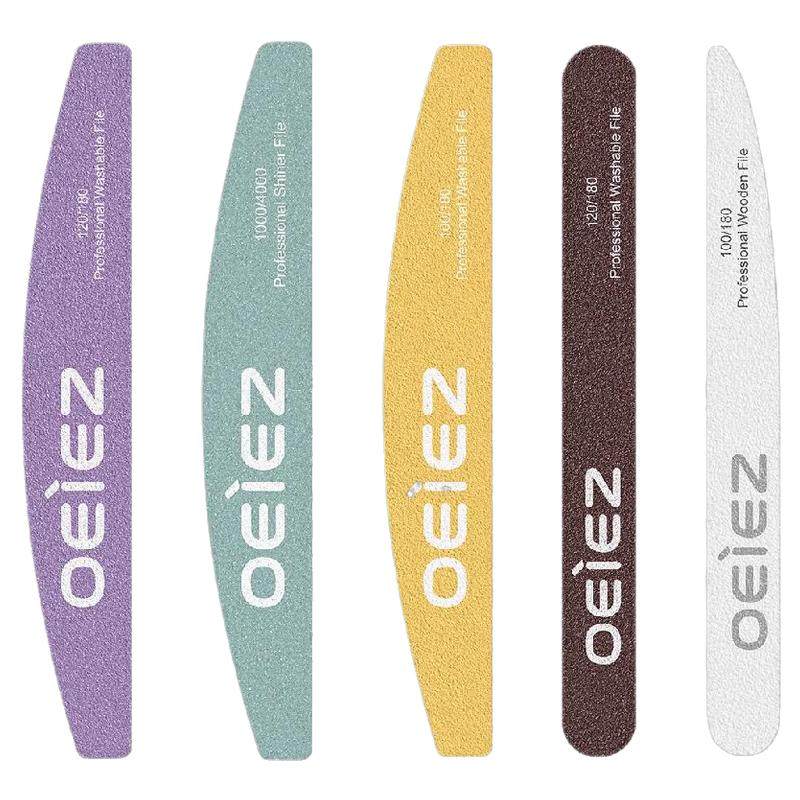 欧亿姿指甲锉打磨条修美甲专用海绵双面抛光磨砂指甲修型砂条套装