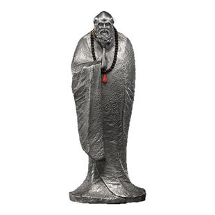 铜师傅《达摩祖师》客厅桌面白铜禅意摆件 家居装饰工艺品