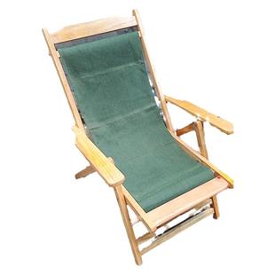 老式帆布椅沙滩椅折叠木躺椅睡椅凉椅家用午休椅阳台椅休闲懒人椅