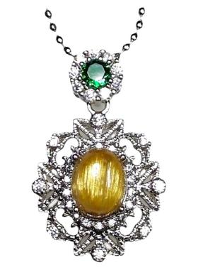 纯天然板钛晶女吊坠锁骨坠