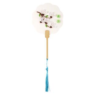 赛卓24节气小团扇衍纸材料包立夏处暑中国传统节日衍纸画成品作品小学生儿童手工DIY衍纸古风扇子衍纸条自制