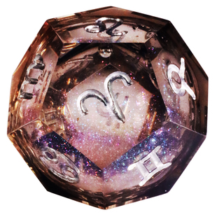 液态流沙黑色冰晶星座星宫星体骰子 色子 实木收藏盒个性图文定制