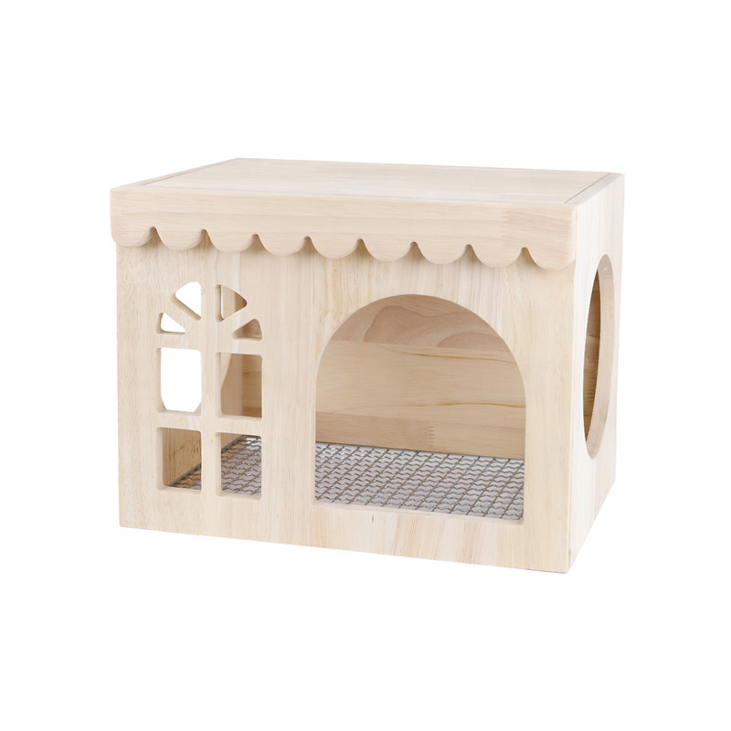 umi兔乐乐躲避窝兔子睡觉悬挂小窝木质城堡小床龙猫小宠玩耍用品