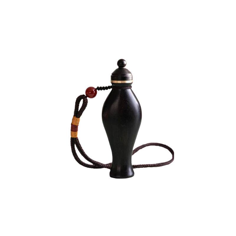 益德成乌木梅瓶鼻烟壶鼻烟粉容器