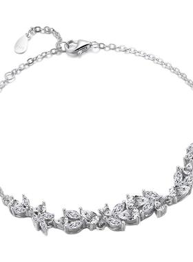 微笑紫藤花手链纯银女新款送女友