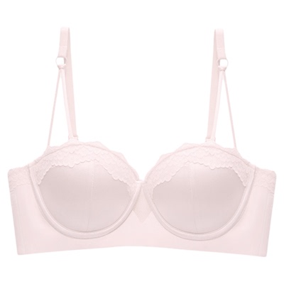 蕾丝内衣小胸聚拢显大圆圆杯文胸
