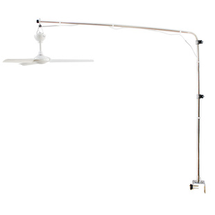 全钢加粗小吊扇支架微风扇床上固定架子床头蚊帐挂杆办公书桌伸缩