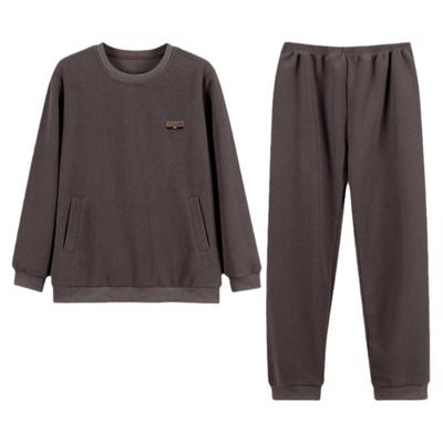 睡衣男士秋冬珊瑚绒长袖家居服