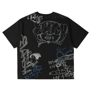 EVISU福神 2026年春季新款男士商标印花短袖T恤2ESHTM6TS1098LFCT