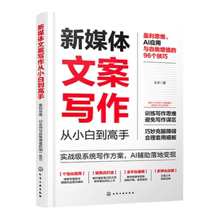 新媒体文案写作从小白到高手 盈利思维 AI应用与自我增值的96个技巧 矩阵式打造全平台通用新媒体文案写作个性化指导 文案写作指南