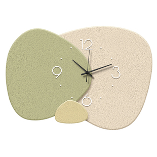 石来运转电表箱画装饰画奶油风带钟表推拉式电闸箱开关遮挡时钟画