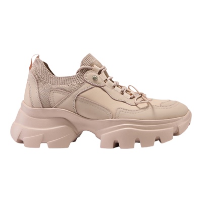 fed杏仁漫游休闲鞋女春季新款女鞋粉色老爹鞋透气厚底鞋女款YA157