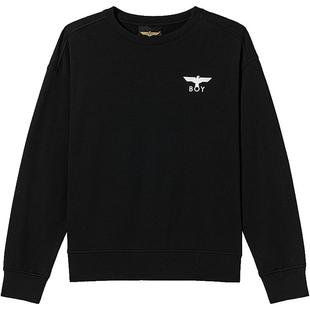 BOYLONDON春季男女同款长袖时尚涂鸦印花休闲潮酷圆领卫衣N03951