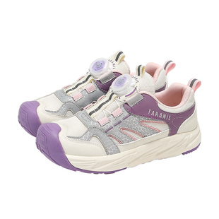 泰兰尼斯新款儿童户外运动鞋女童透气防滑软底露营鞋男童旋钮鞋子