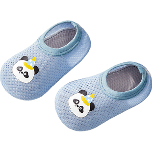 宝宝步前鞋婴儿袜子春季薄款网眼防掉防滑隔凉男童女童室内学步袜