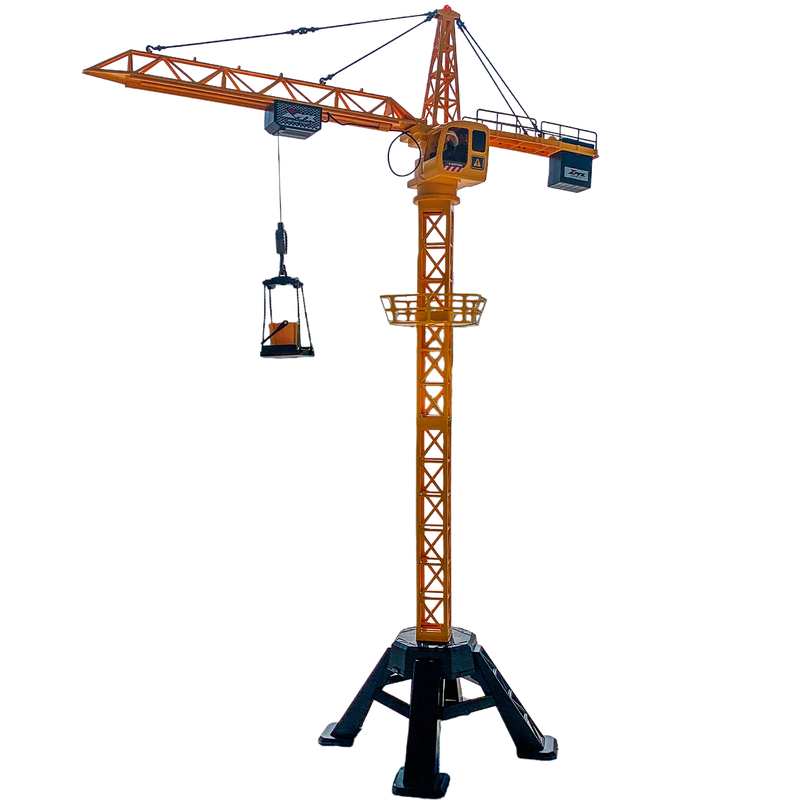 儿童遥控大号塔吊玩具充电动起重机男孩升降吊车模型生日礼物合金