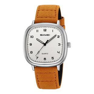 时刻美手表男石英商务休闲方型表盘男士手表夜光防水百搭生日礼物