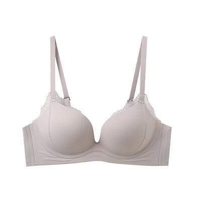 三福 中厚B杯无钢圈聚拢文胸 甜美花边立体显大无感内衣513293